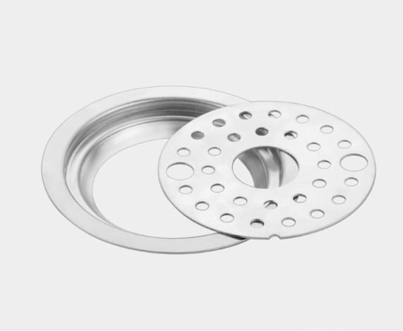 PR-145 Locking Round Floor Drain Stainless Steel Commercial Kitchen Heavy-Duty Secure Grate Tray Water Drainage Rack Restaurant Industrial Anti-Slip Rustproof Easy Clean Professional Grade Durable Key Lock Circular Design Reliable